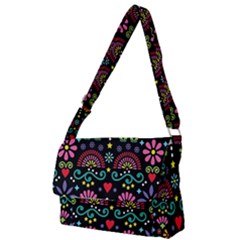 Mexican Folk Art Seamless Pattern Full Print Messenger Bag (s) by Bedest