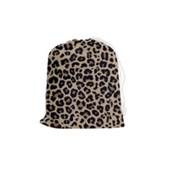 Leopard Animal Skin Patern Drawstring Pouch (medium)