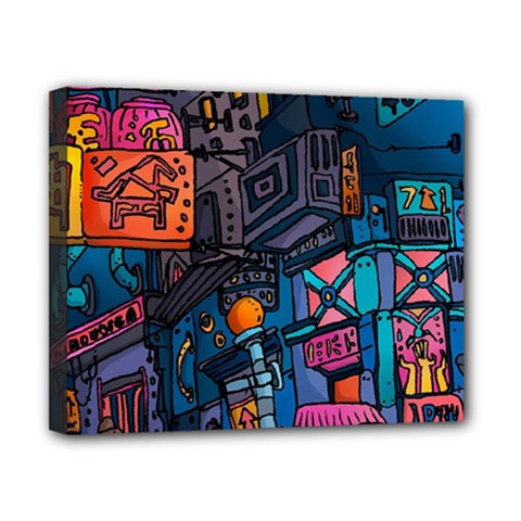 Wallet City Art Graffiti Canvas 10  X 8  (stretched) by Bedest