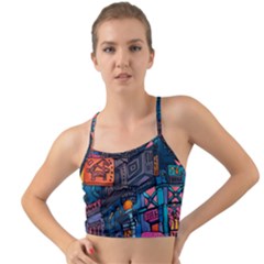 Wallet City Art Graffiti Mini Tank Bikini Top by Bedest