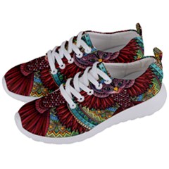 Colorful Owl Art Red Owl Men s Lightweight Sports Shoes by Bedest