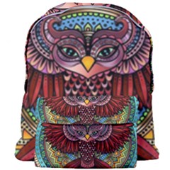 Colorful Owl Art Red Owl Giant Full Print Backpack by Bedest