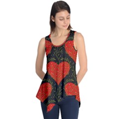 Love Hearts Pattern Style Sleeveless Tunic