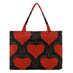 Love Hearts Pattern Style Medium Tote Bag by Grandong