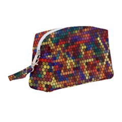 Hexagon Honeycomb Pattern Wristlet Pouch Bag (medium) by Grandong