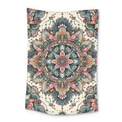 Floral Pattern Flowers Small Tapestry by Grandong