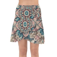 Floral Flora Flower Flowers Nature Pattern Wrap Front Skirt by Grandong