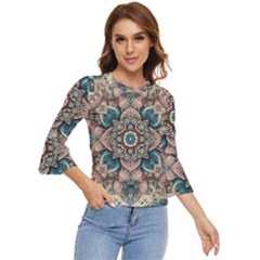 Floral Flora Flower Flowers Nature Pattern Bell Sleeve Top