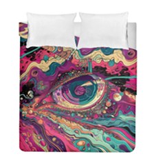 Human Eye Pattern Duvet Cover Double Side (full/ Double Size)