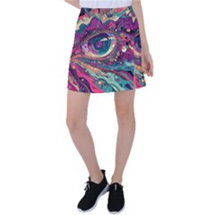 Human Eye Pattern Tennis Skirt