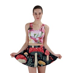 Mushrooms Psychedelic Mini Skirt by Grandong