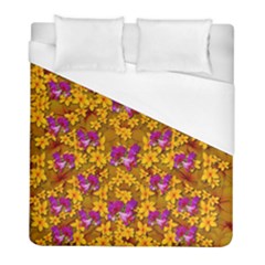 Blooming Flowers Of Orchid Paradise Duvet Cover (full/ Double Size)