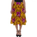 Blooming Flowers Of Orchid Paradise Perfect Length Midi Skirt