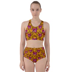 Blooming Flowers Of Orchid Paradise Racer Back Bikini Set