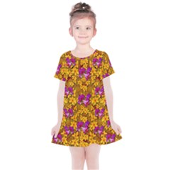 Blooming Flowers Of Orchid Paradise Kids  Simple Cotton Dress