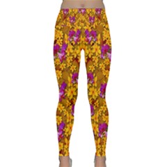 Blooming Flowers Of Orchid Paradise Lightweight Velour Classic Yoga Leggings