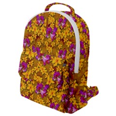 Blooming Flowers Of Orchid Paradise Flap Pocket Backpack (small) by pepitasart