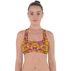 Blooming Flowers Of Orchid Paradise Cross Back Hipster Bikini Top 