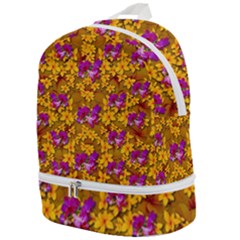 Blooming Flowers Of Orchid Paradise Zip Bottom Backpack