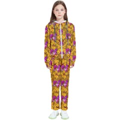 Blooming Flowers Of Orchid Paradise Kids  Tracksuit