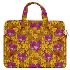 Blooming Flowers Of Orchid Paradise Macbook Pro 13  Double Pocket Laptop Bag