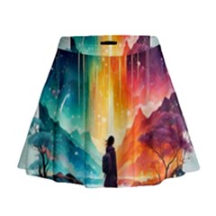 Starry Night Wanderlust: A Whimsical Adventure Mini Flare Skirt by stine1