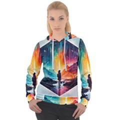 Starry Night Wanderlust: A Whimsical Adventure Women s Overhead Hoodie by stine1