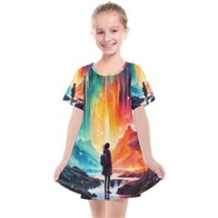 Starry Night Wanderlust: A Whimsical Adventure Kids  Smock Dress
