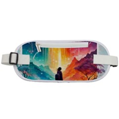 Starry Night Wanderlust: A Whimsical Adventure Rounded Waist Pouch by stine1
