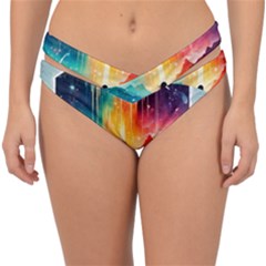 Starry Night Wanderlust: A Whimsical Adventure Double Strap Halter Bikini Bottoms by stine1