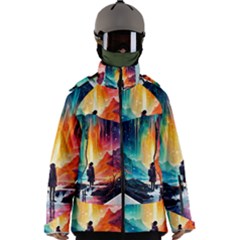 Starry Night Wanderlust: A Whimsical Adventure Men s Zip Ski And Snowboard Waterproof Breathable Jacket by stine1