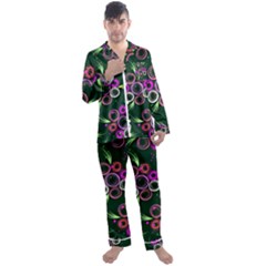 Floral-5522380 Men s Long Sleeve Satin Pajamas Set by lipli