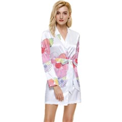 Flower-2342706 Long Sleeve Satin Robe by lipli