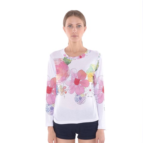 Flower-2342706 Women s Long Sleeve T-shirt by lipli