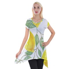 Fruit-2310212 Short Sleeve Side Drop Tunic by lipli