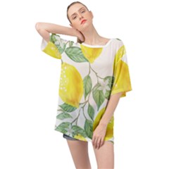 Fruit-2310212 Oversized Chiffon Top by lipli