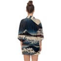 Hokusai Moutains Japan Half Sleeve Chiffon Kimono View2