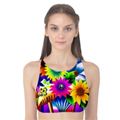 Flower Vase Flower Collage Pop Art Tank Bikini Top by Bedest