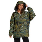 Teal, Gold, White and Black Oils Women s Ski and Snowboard Waterproof Breathable Jacket