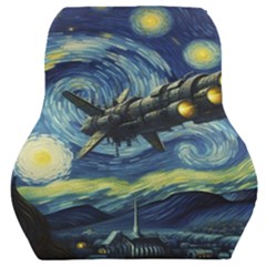 Spaceship Starry Night Van Gogh Painting Car Seat Back Cushion 