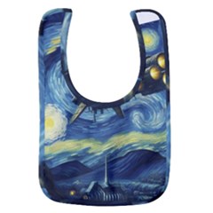 Spaceship Starry Night Van Gogh Painting Baby Bib