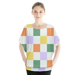 Board Pictures Chess Background Batwing Chiffon Blouse