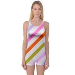 Lines Geometric Background One Piece Boyleg Swimsuit