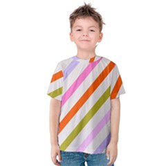 Lines Geometric Background Kids  Cotton T-Shirt