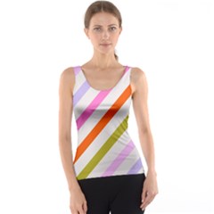 Lines Geometric Background Women s Basic Tank Top