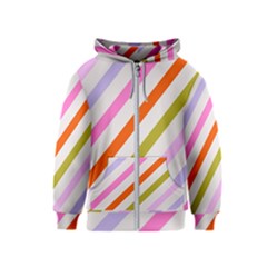 Lines Geometric Background Kids  Zipper Hoodie