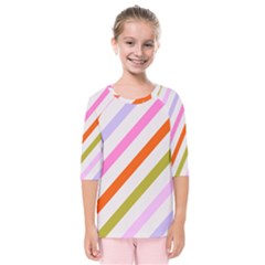 Lines Geometric Background Kids  Quarter Sleeve Raglan T-Shirt