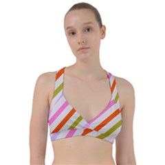 Lines Geometric Background Sweetheart Sports Bra