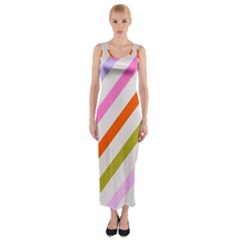 Lines Geometric Background Fitted Maxi Dress by Maspions