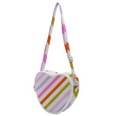 Lines Geometric Background Heart Shoulder Bag